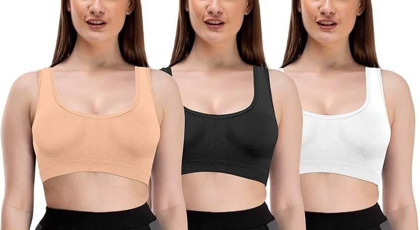 Women's Cotton Solid Non Padded Air Bra Pack of 3 – KULTURA INDIA