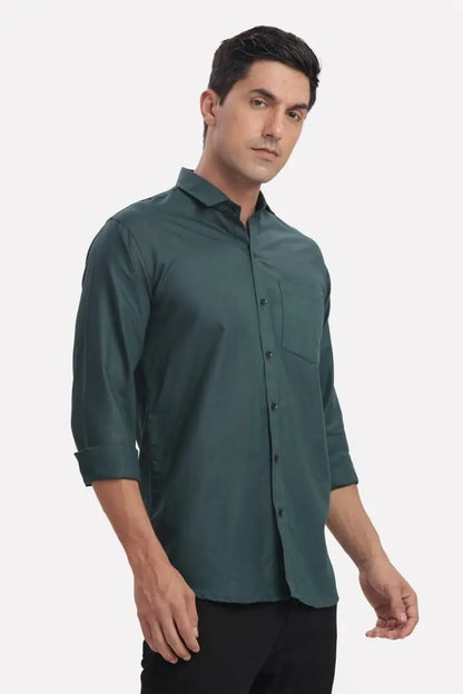 KULTURA® Men's Solid Satin Stylish Casual Shirt | Original | High Quality Fabric | Party & Office wear