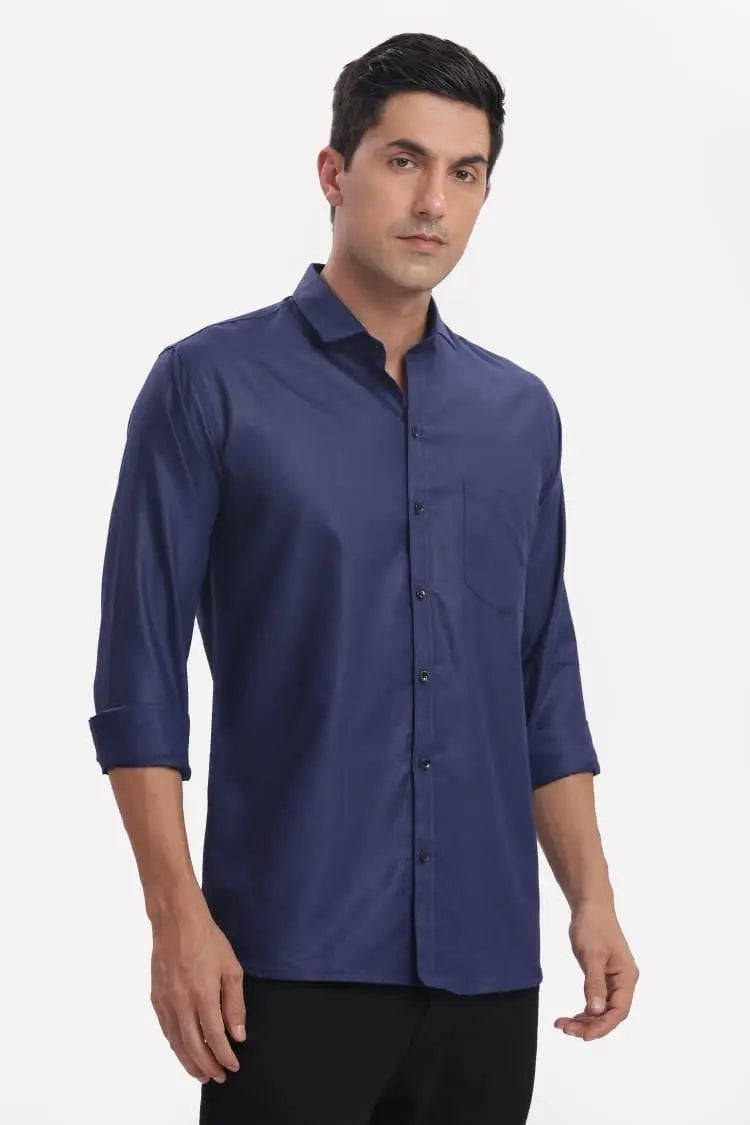 KULTURA® Men's Solid Satin Stylish Casual Shirt | Original | High Quality Fabric | Party & Office wear
