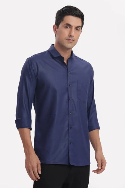 KULTURA® Men's Solid Satin Stylish Casual Shirt | Original | High Quality Fabric | Party & Office wear
