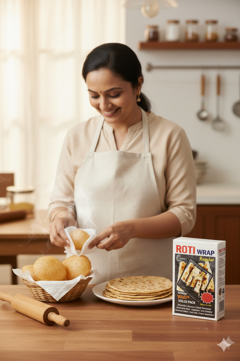 EcoWrap™ Washable Reusable Roti Wraps 🌿 (Pack of 25)