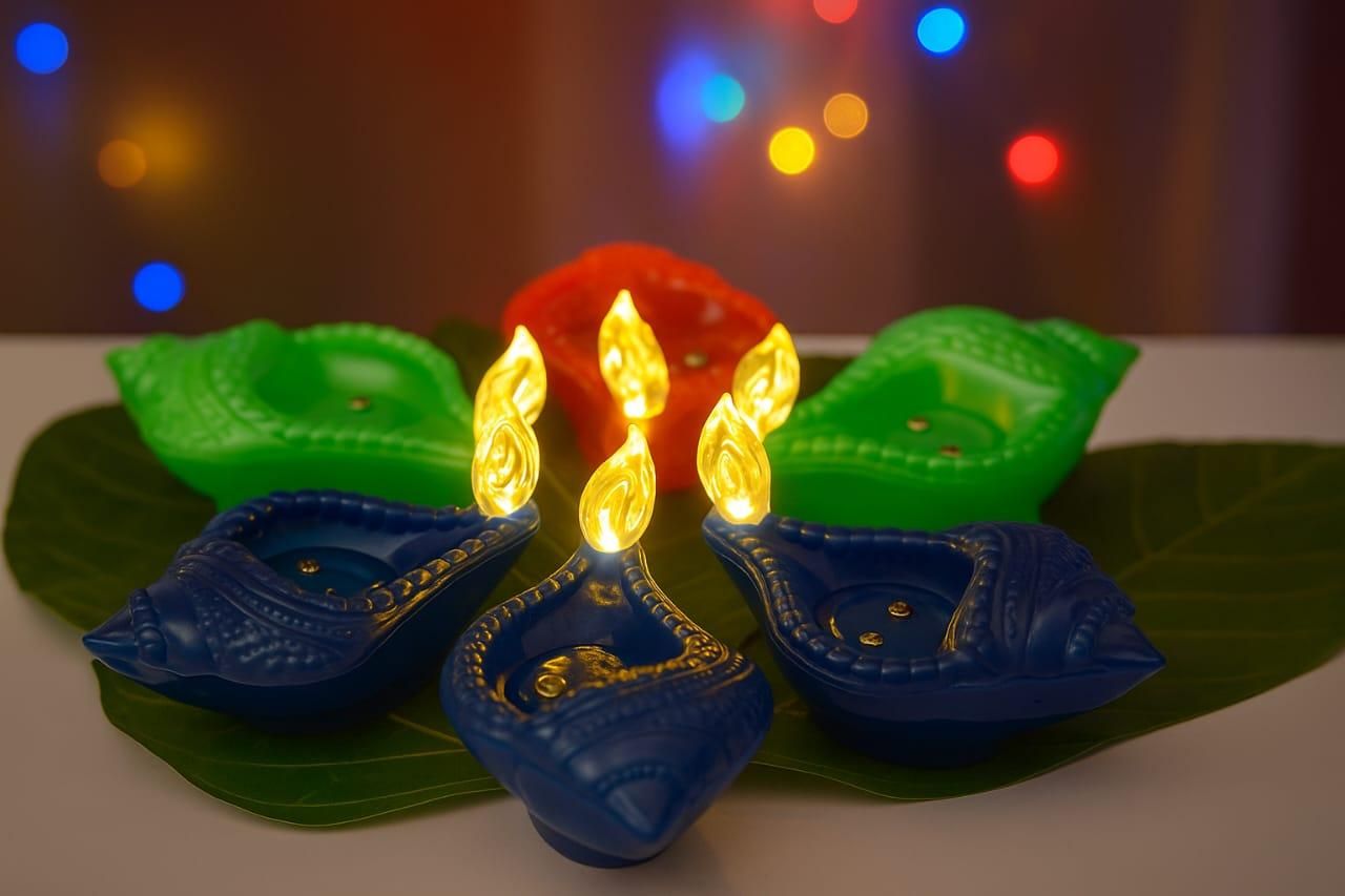 🕉️ Shankh Water Sensor LED Diya