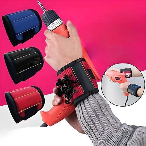 🔧 Magnetic Wristband Pro – Hold Small Metal Tools & Bits Securely 💪