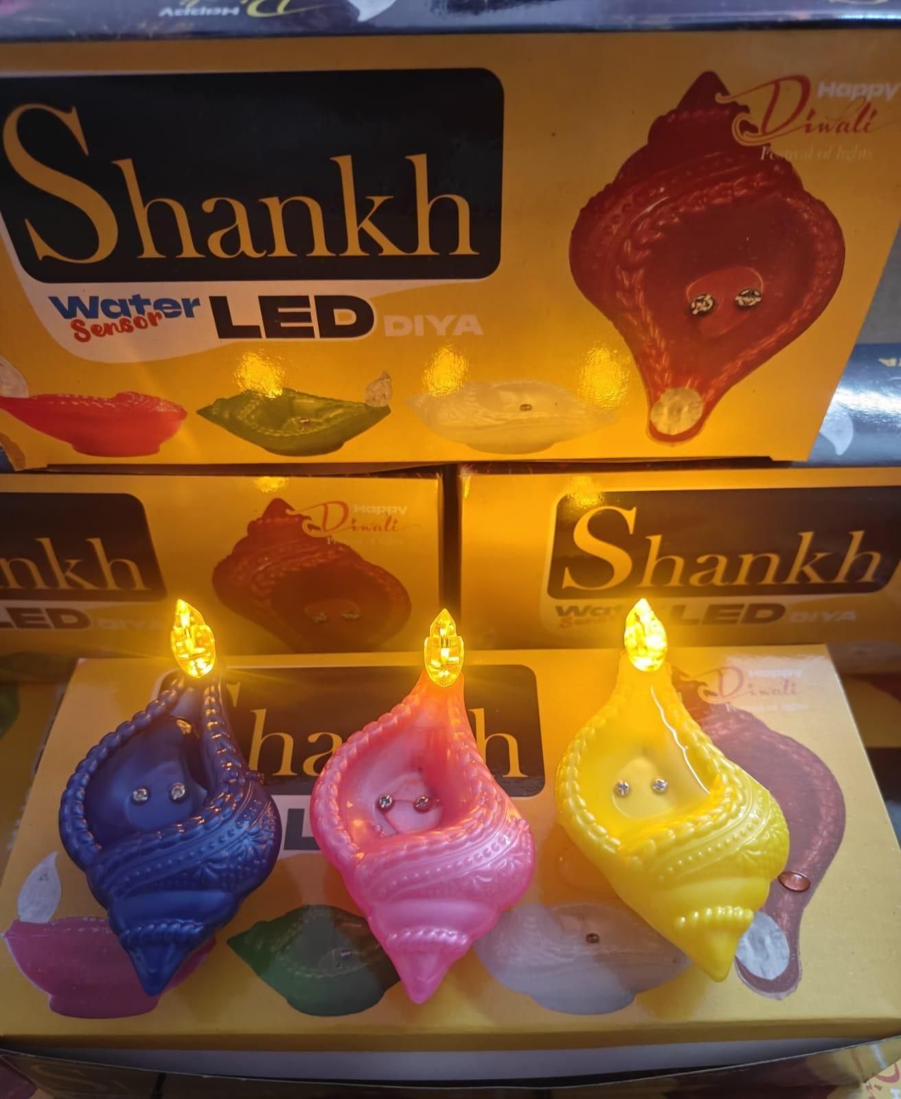 🕉️ Shankh Water Sensor LED Diya
