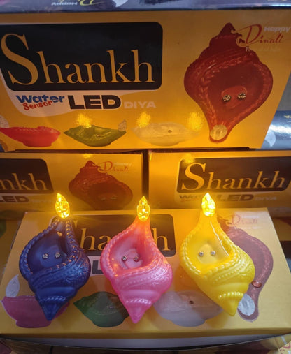 🕉️ Shankh Water Sensor LED Diya