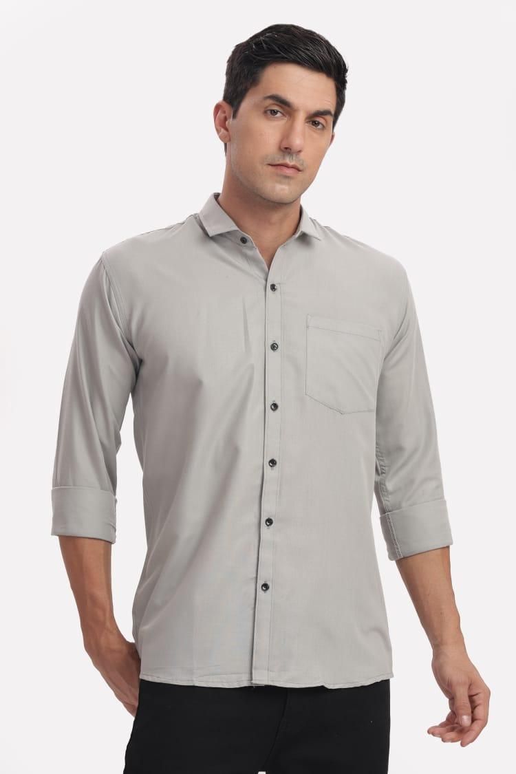KULTURA® Men's Solid Satin Stylish Casual Shirt | Original | High Quality Fabric | Party & Office wear