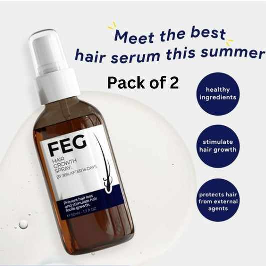 FEGPLUS Hair & Beard Growth Serum (50ml) (Pack of 2)