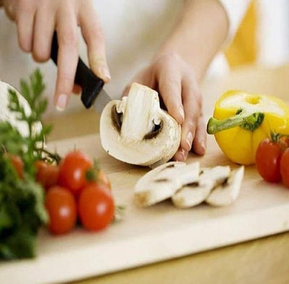 KULTURA® Wooden Chopping Board With 5-Pcs Knife Set