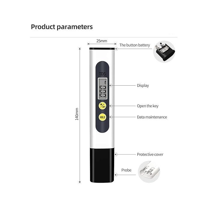 Smart Water TDS Tester Pen – 3-in-1 TDS•EC•Temp Meter 💧🔍