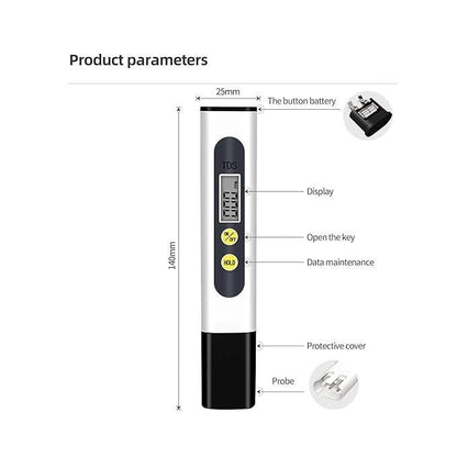 Smart Water TDS Tester Pen – 3-in-1 TDS•EC•Temp Meter 💧🔍