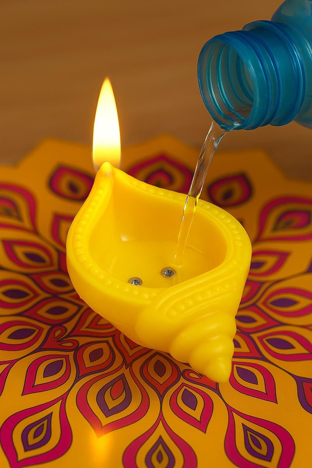 🕉️ Shankh Water Sensor LED Diya