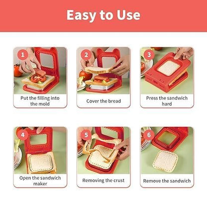 2Pcs Sandwich Cutters for Kids Lunch