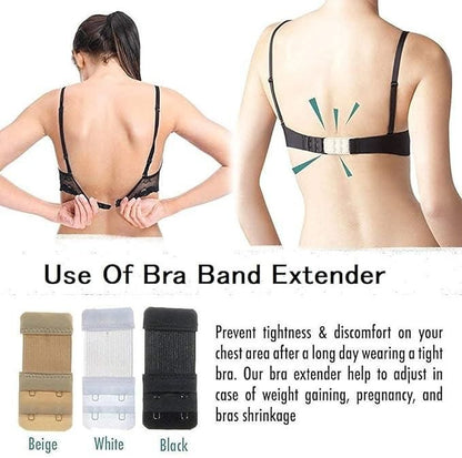 6Pcs Bra Extender Bra Band Hook Strap + 2 Pair Adjustable Transparent Bra Straps For Women