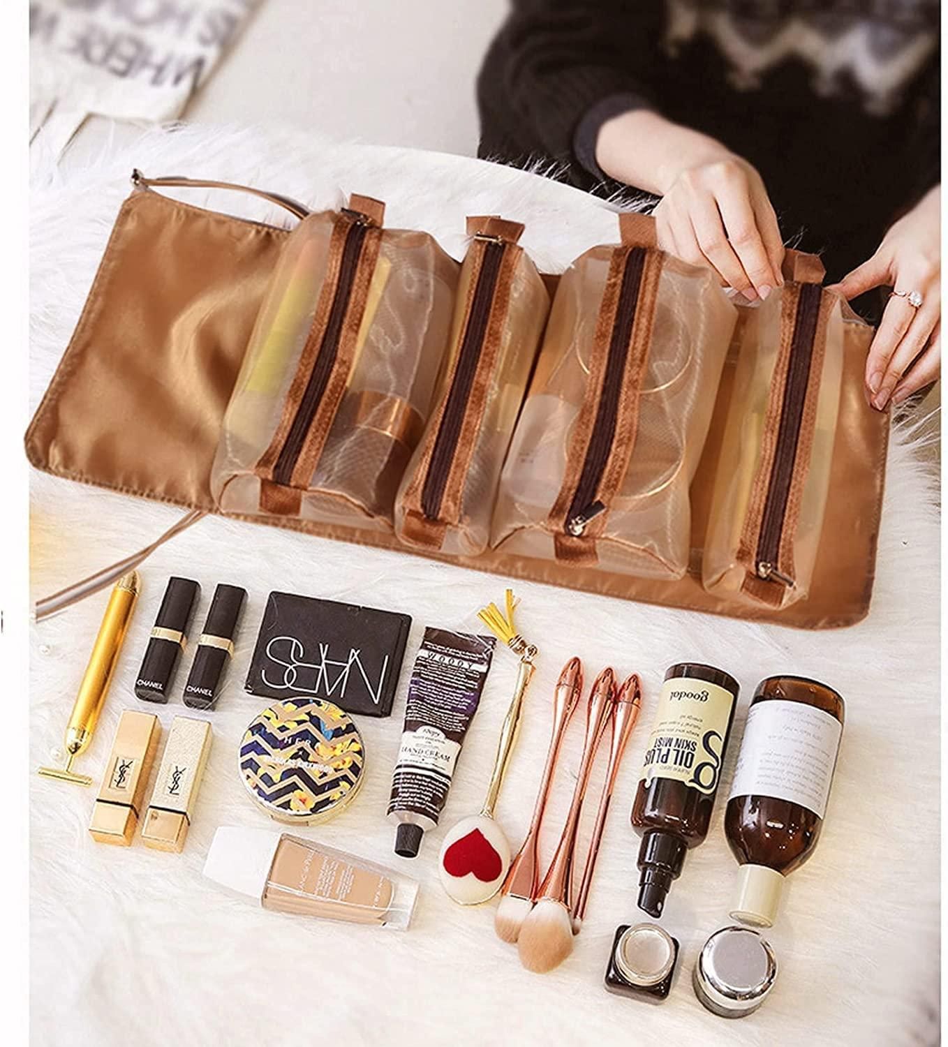 👜 4-in-1 Detachable Hanging Toiletry Bag – Foldable Travel Makeup Organizer ✈️