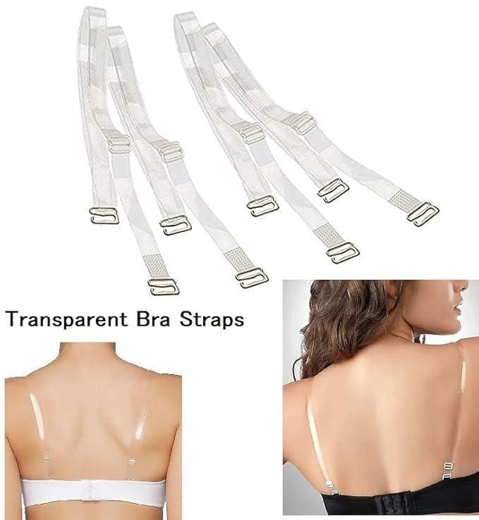 6Pcs Bra Extender Bra Band Hook Strap + 2 Pair Adjustable Transparent Bra Straps For Women