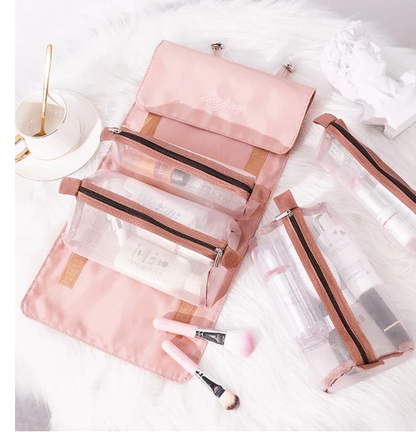 👜 4-in-1 Detachable Hanging Toiletry Bag – Foldable Travel Makeup Organizer ✈️