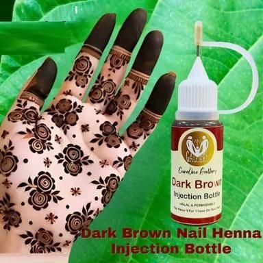 Instant Nail Injection Henna Mehndi Bottle | Original Product | Up to 10 Times with full hands | Easy Application