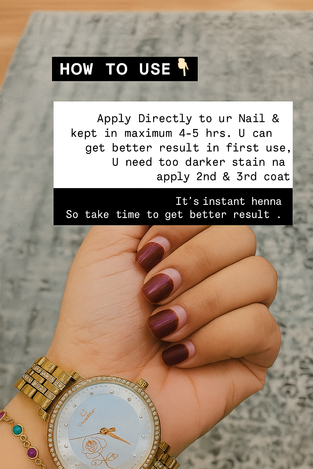 Instant Nail Injection Henna Mehndi Bottle | Original Product | Up to 10 Times with full hands | Easy Application