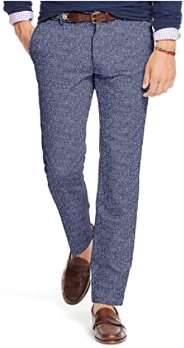 Kultura Viscose Self Design Trouser Fabric (Unstitched) (Blue)