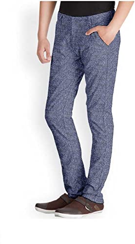 Kultura Viscose Self Design Trouser Fabric (Unstitched) (Blue)