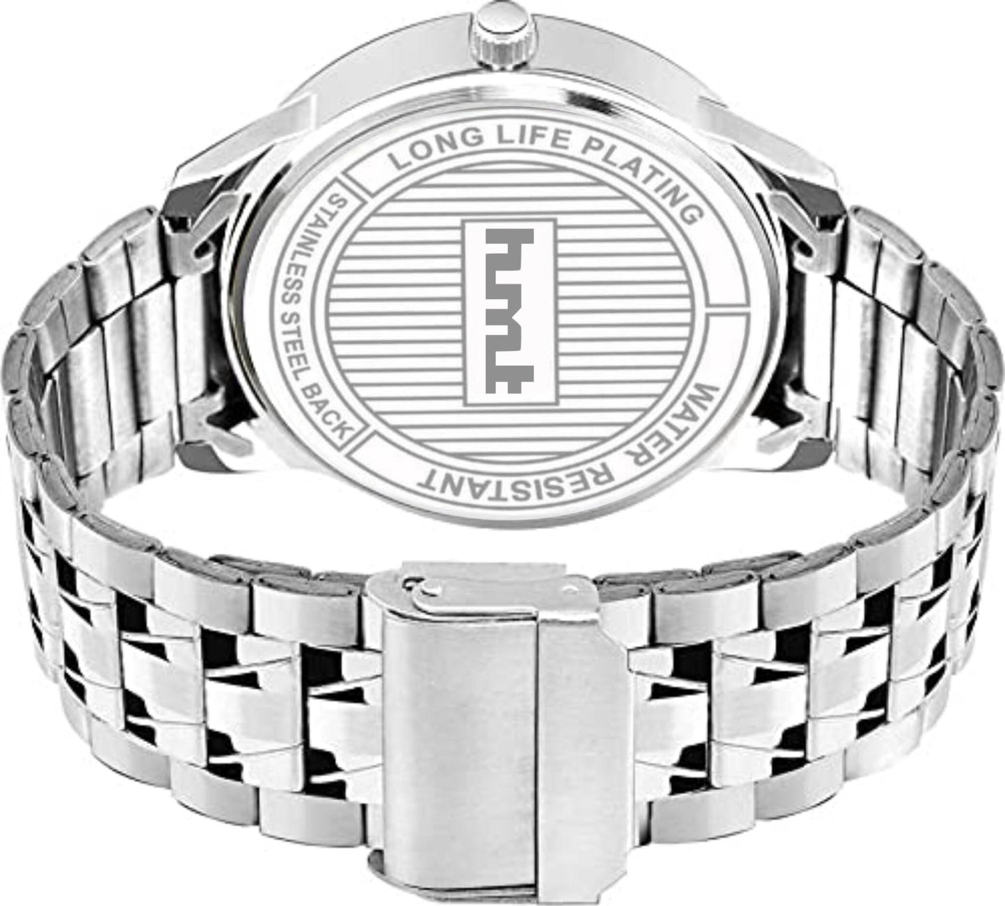 Men's Analog Watch Silver Nexon Silver Dial DD Chain