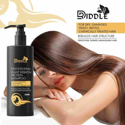 Driddle Keratin Shampoo Smooth Therapy for Soft & Frizz Hair Pack Of 1 ( 200 ml )