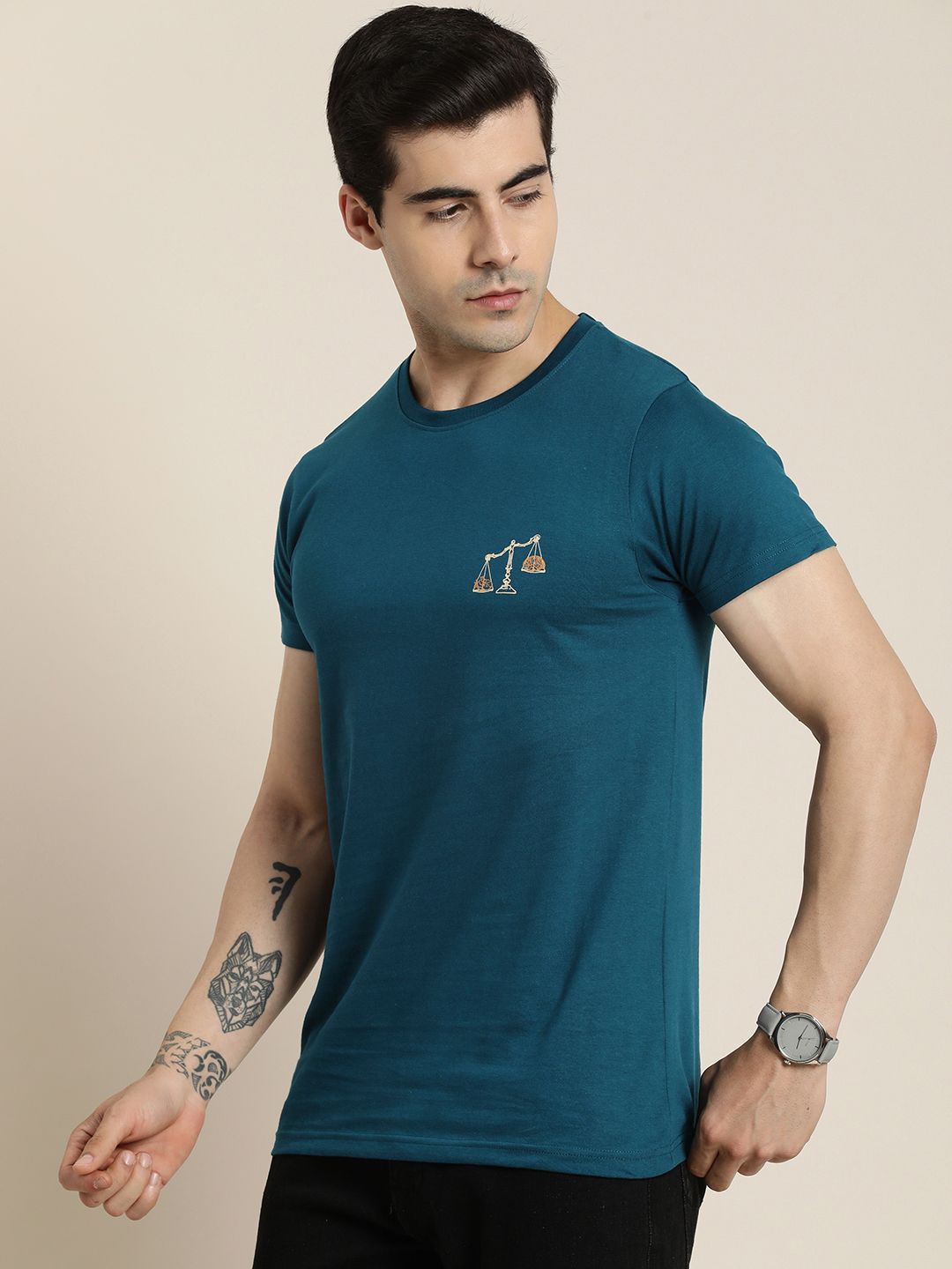 Difference of Opinion Blue Graphic Regular T-Shirt