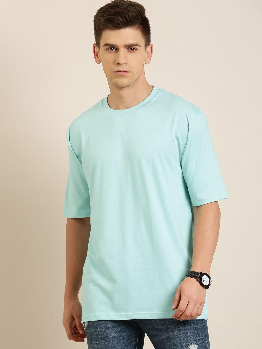 Dillinger Green Solid Oversized T-Shirt