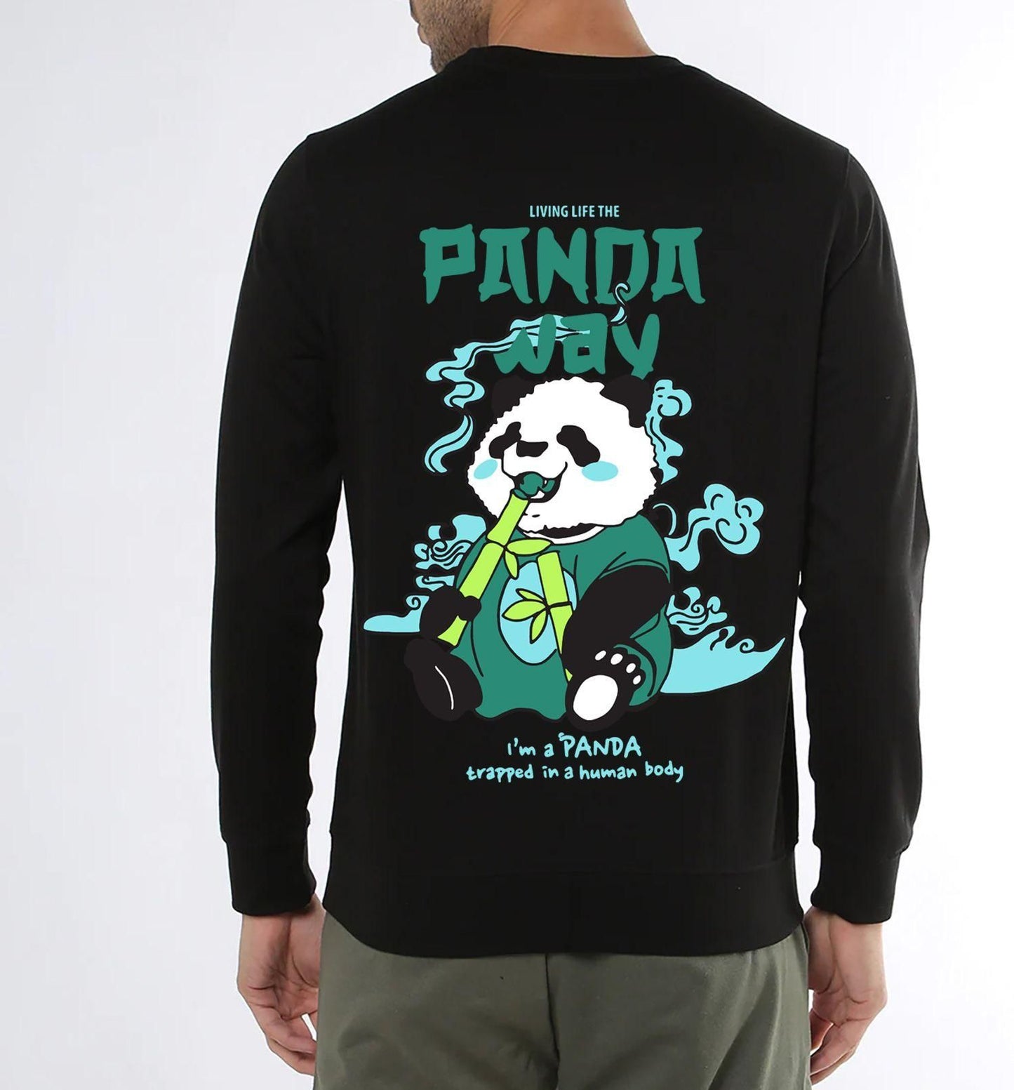 Men's Cotton Blend Fleece Oversized Graphic Print Sweatshirt