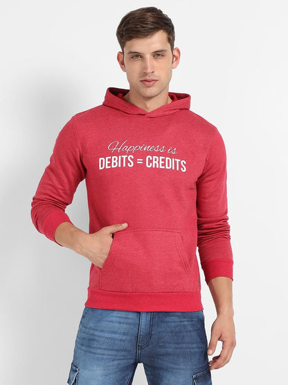 Campus Sutra Men's Happiness Is Hoodie With Kangaroo Pocket