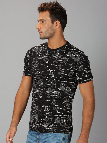 UrGear Cotton Printed Half Sleeves Round Neck Mens T-Shirt