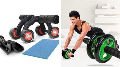 Wheel Ab Roller core Steel Handle With Knee Mat