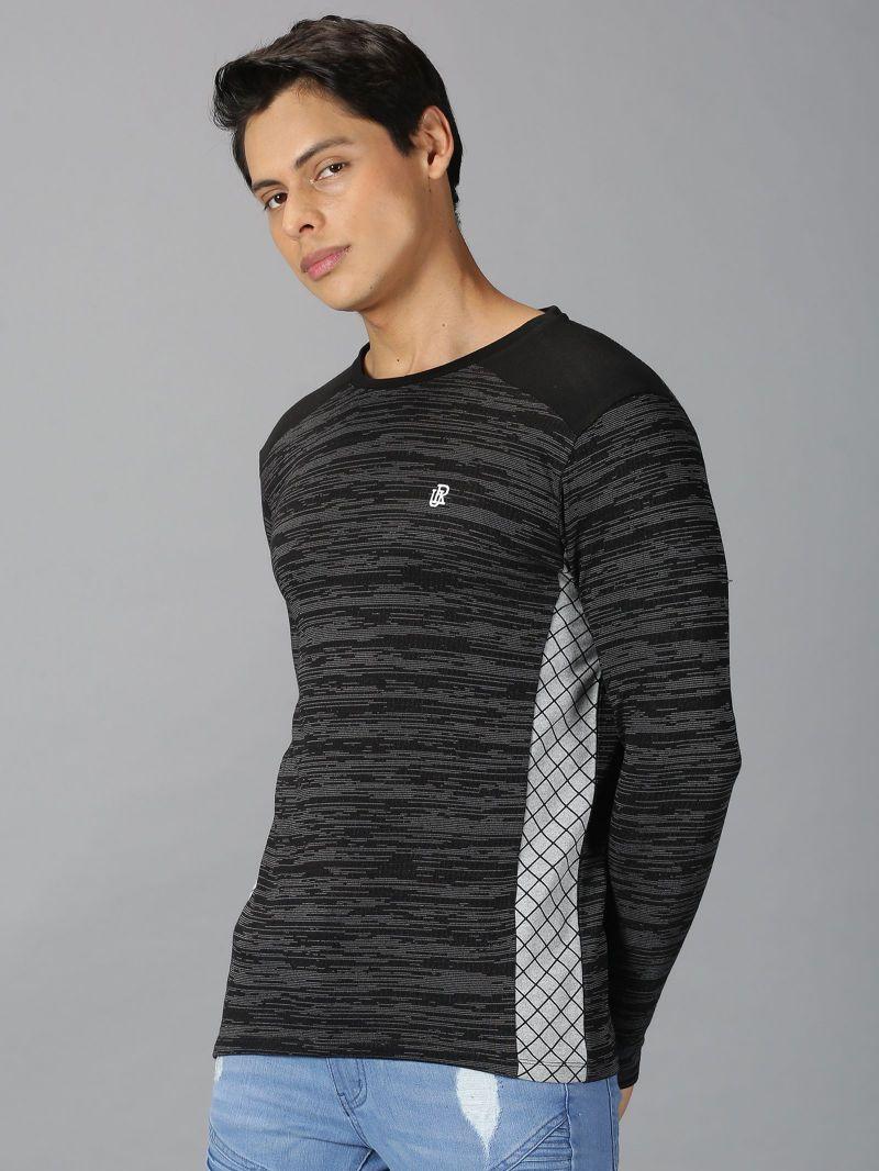 UrGear Cotton Printed Full Sleeves Round Neck Mens T-Shirt