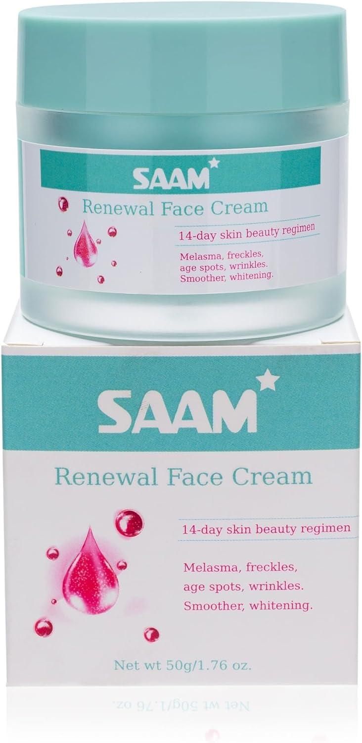 Saam renewal face cream, remove wrinkles, melasma, freckles, skin aging, dark skin (Pack Of 2)