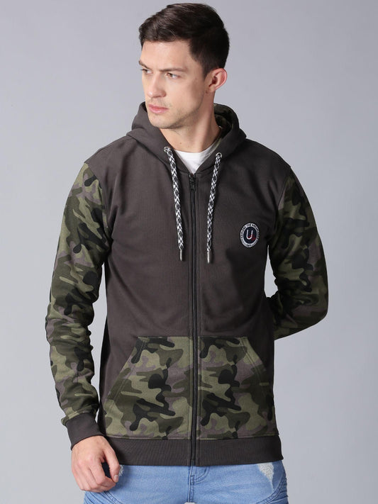 Urgear Fleece Printed Full Sleeves Regular Fit Mens Hoodie