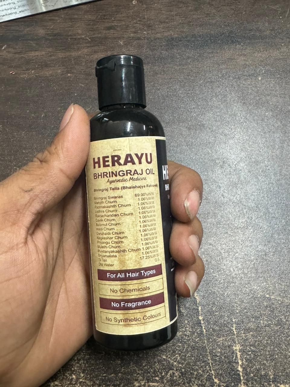 Herayu Bhringraj Ayurvedic Hair Oil Promote Hair growth, Hair Fall Control For Men & Women (Pack of 2)