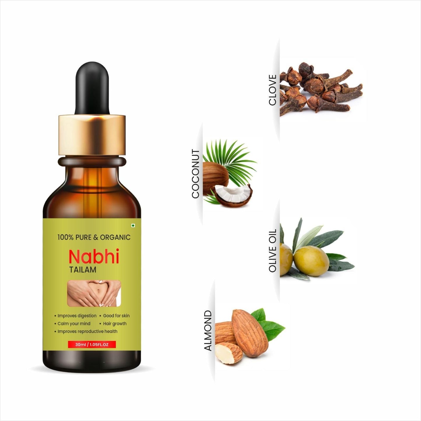 Nabhi Touch Ayurvedic Relief Oil For Belly (Pack of 2)