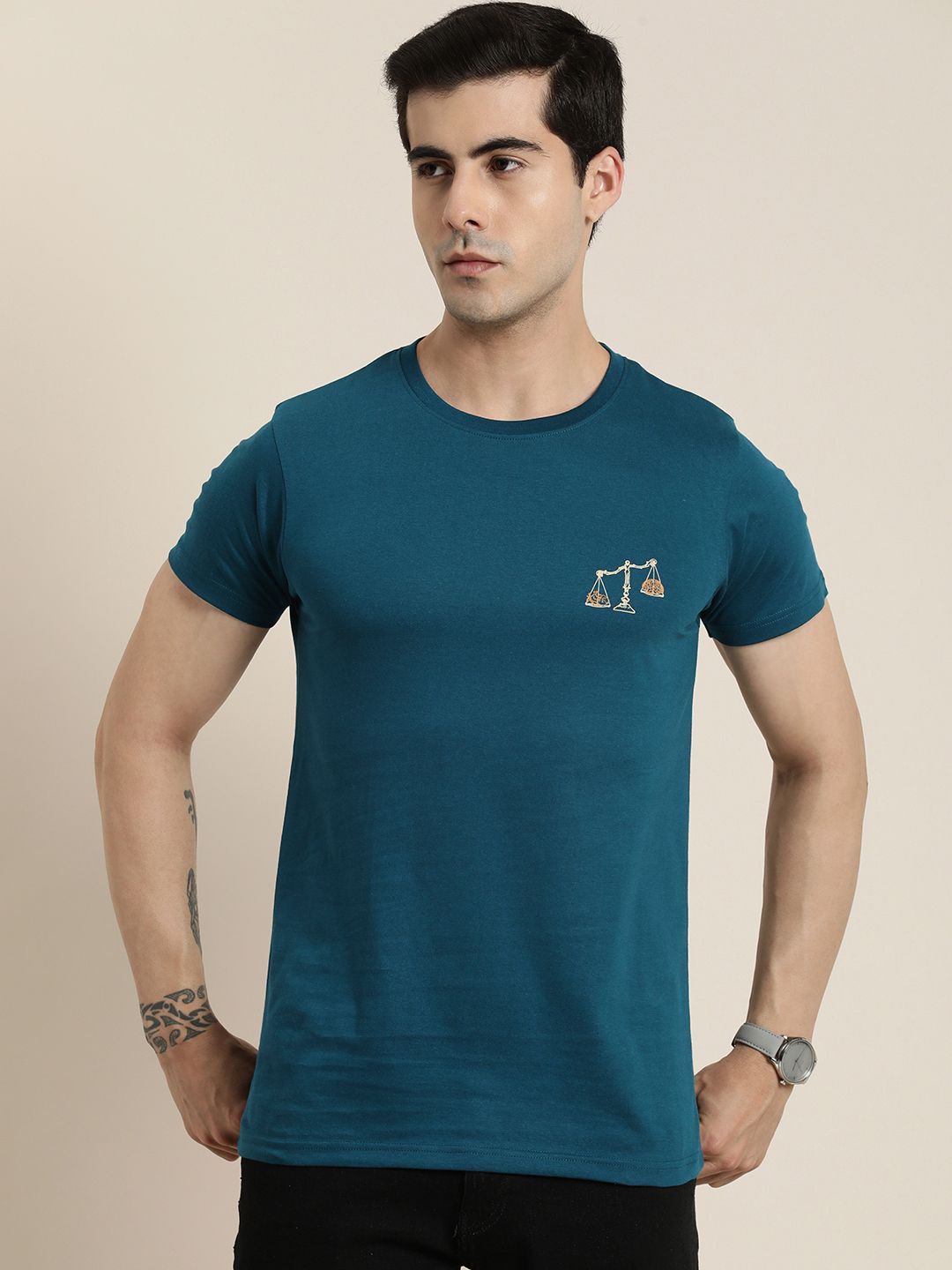 Difference of Opinion Blue Graphic Regular T-Shirt