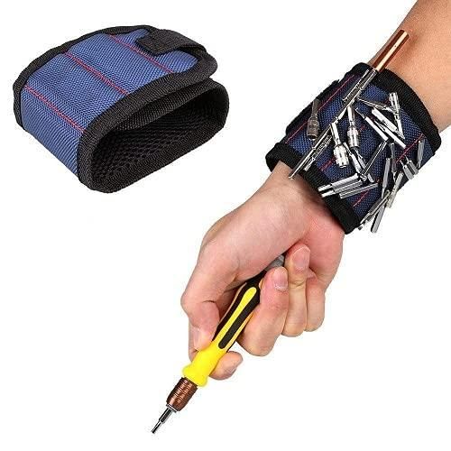 Magnetic Wrist Band for Holding Small Metal Accessories & Tools