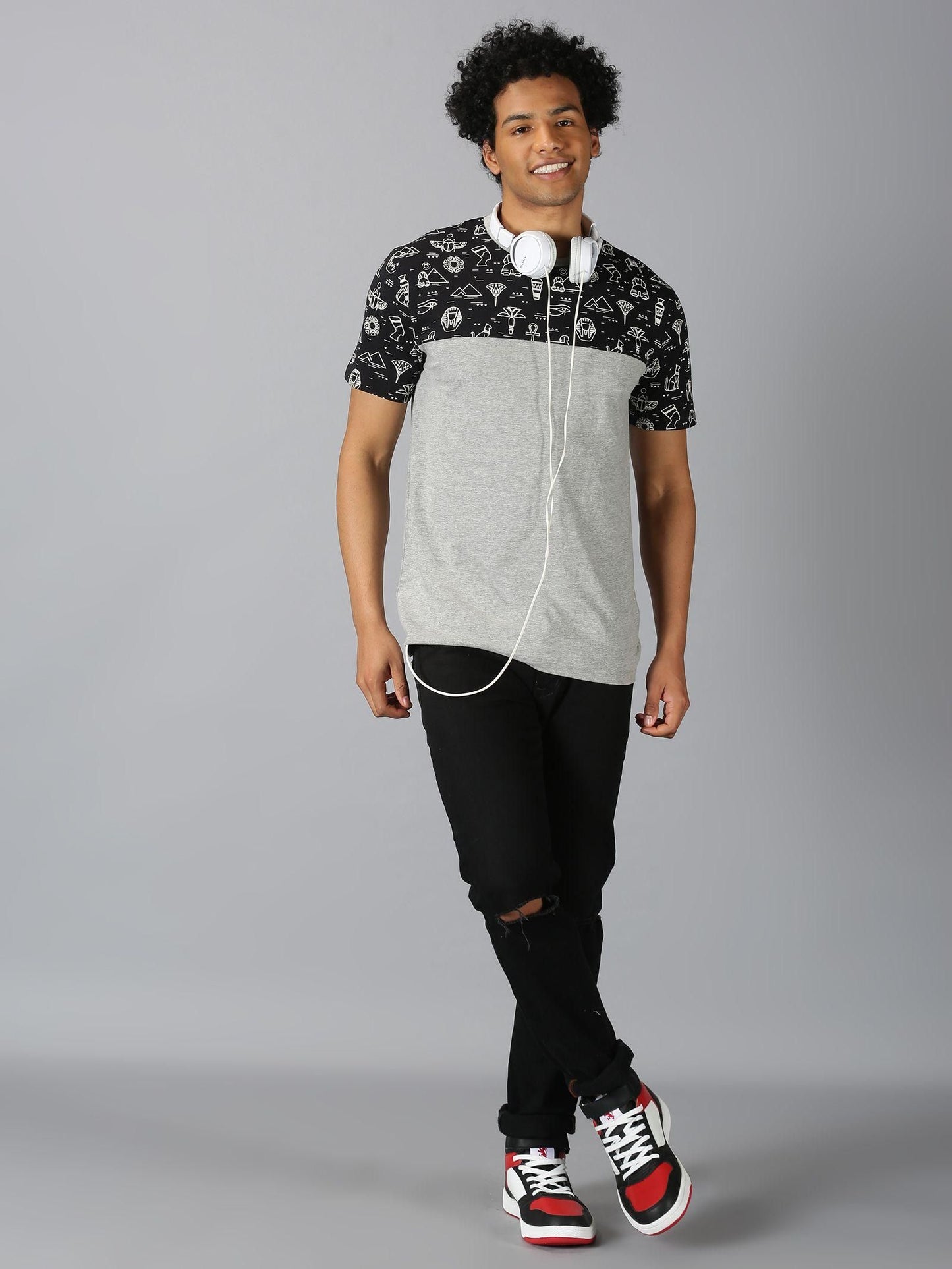 UrGear Cotton Printed   Half Sleeves Mens Round Neck T-Shirt