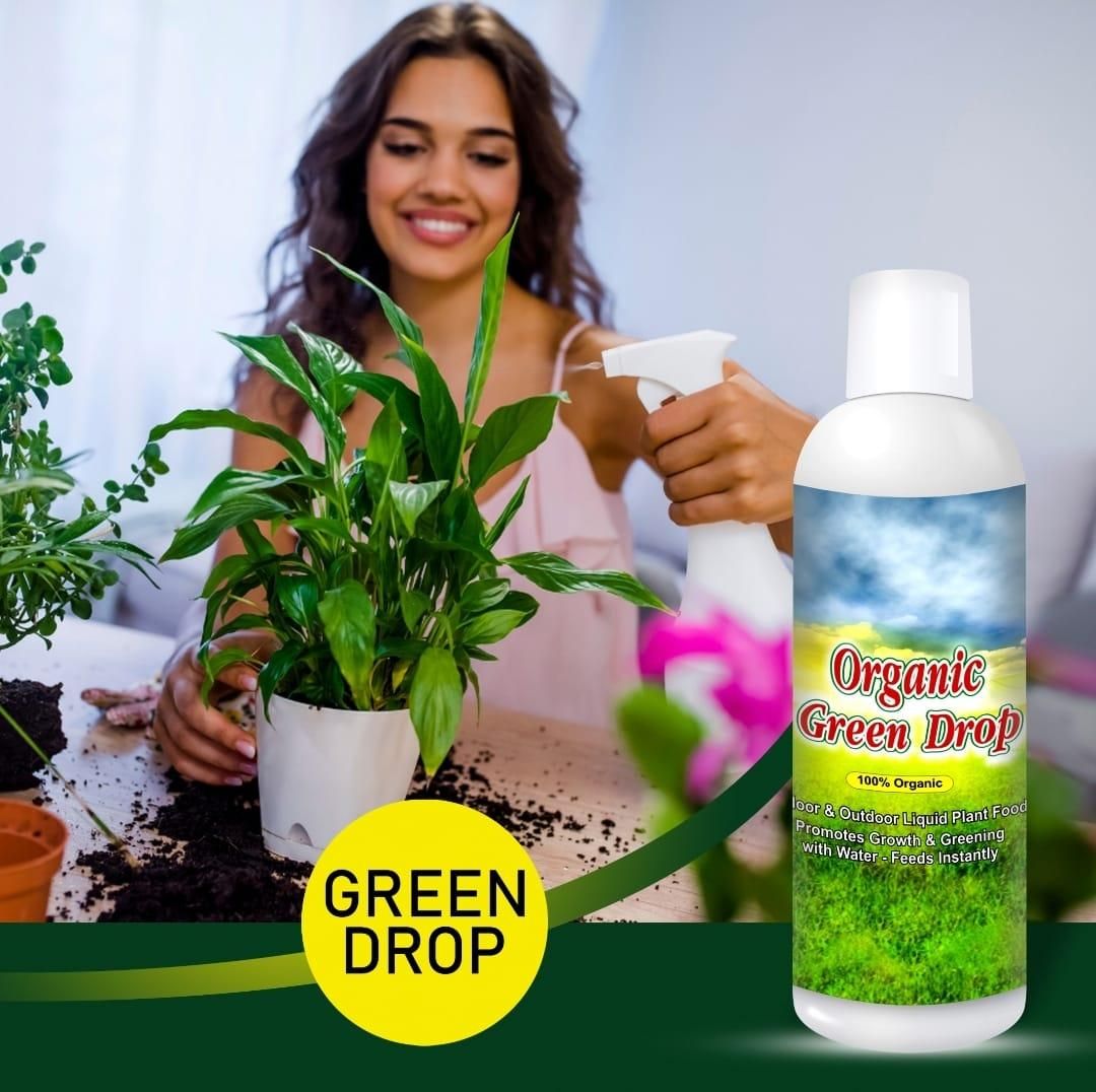 Organic GreenDrop Plant Food Liquid Fertilizer For Plant Growth & Greening Pack of 2