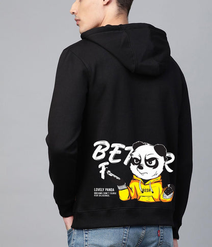 Men's Cotton Blend (Fleece) Oversized Graphic Print Hoodie