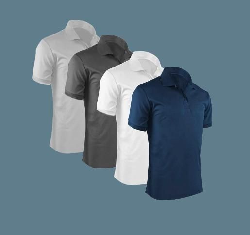 Poly Cotton Solid Half Sleeves Mens Polo T-shirt (Pack of 4)