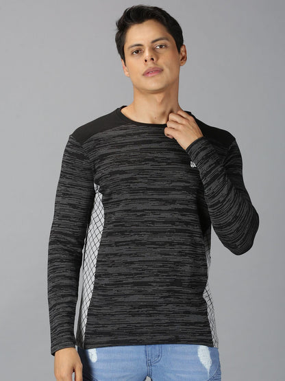 UrGear Cotton Printed Full Sleeves Round Neck Mens T-Shirt