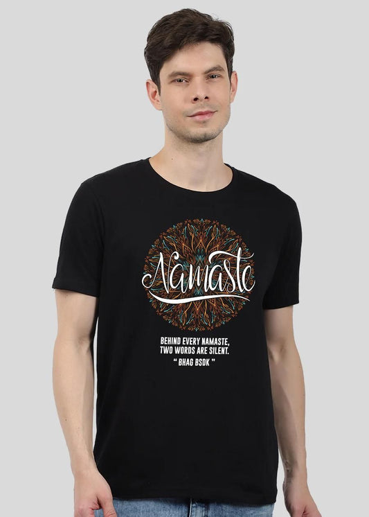 Teeshut Black Mens Printed T-shirt