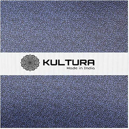 Kultura Viscose Self Design Trouser Fabric (Unstitched) (Blue)