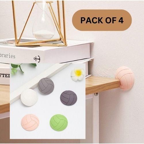 Self Adhesive Silica Gel Door Stopper Prevent Damage Wall Protector (Pack of 4)