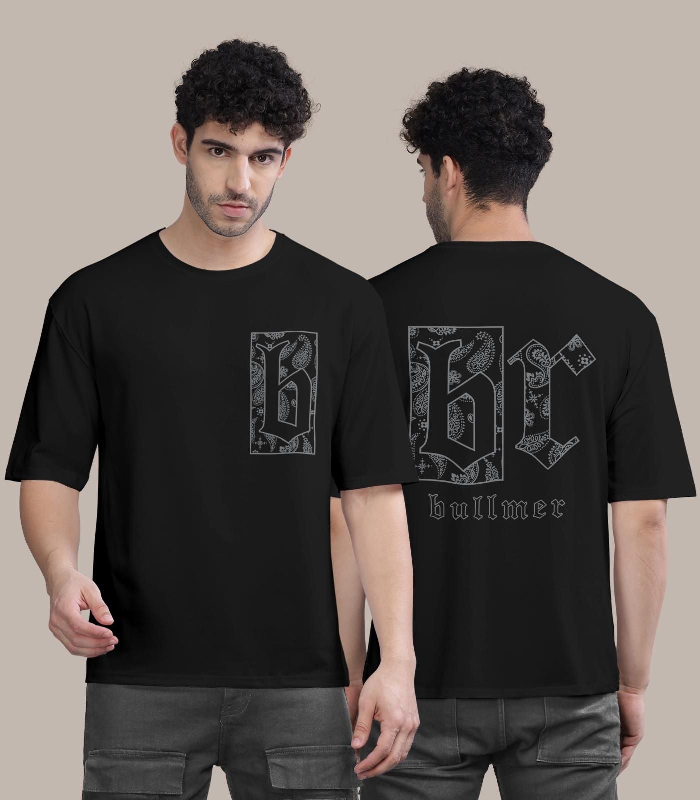 Trendy Cotton Blend Typography Print Oversized T-Shirt for Men's