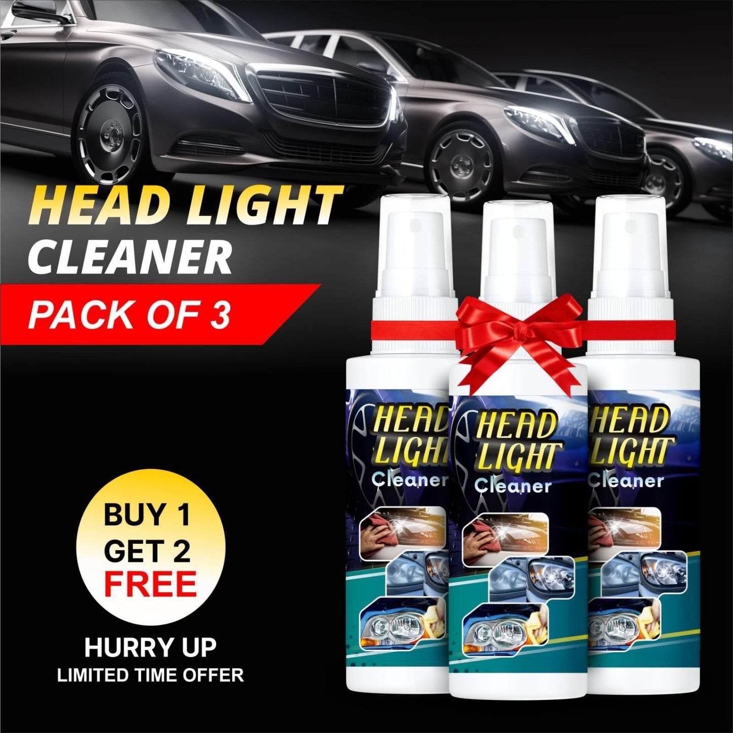 Buy 1 Get 2 Free Powerful Advance Headlight Repair Agent (Pack of 3)