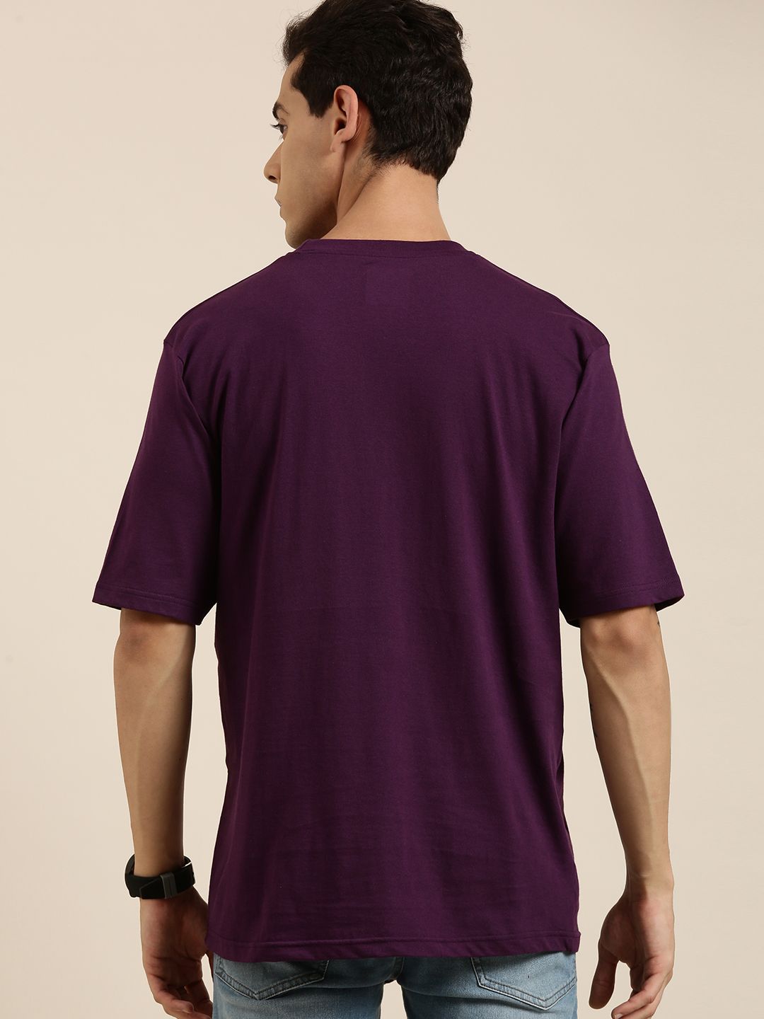 Dillinger Purple Typographic Oversized T-Shirt